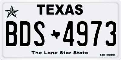 TX license plate BDS4973