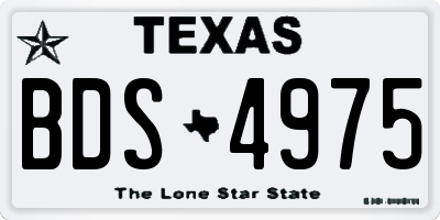 TX license plate BDS4975