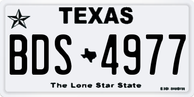 TX license plate BDS4977