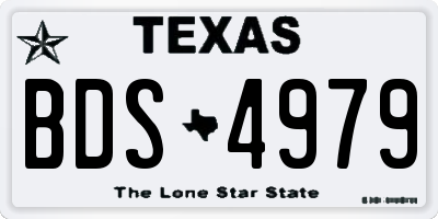 TX license plate BDS4979