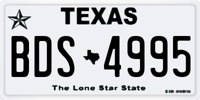 TX license plate BDS4995