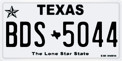 TX license plate BDS5044