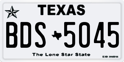 TX license plate BDS5045