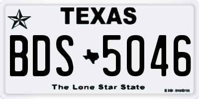 TX license plate BDS5046