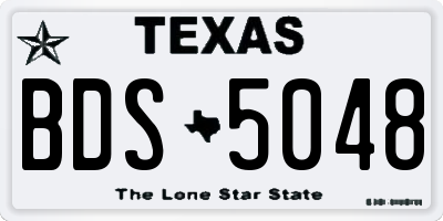 TX license plate BDS5048