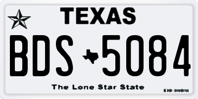 TX license plate BDS5084