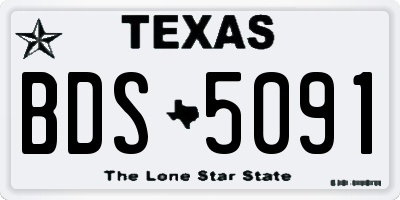 TX license plate BDS5091