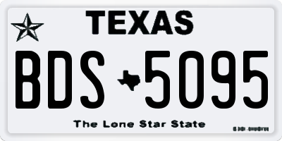 TX license plate BDS5095