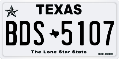 TX license plate BDS5107