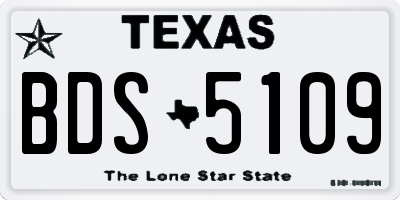 TX license plate BDS5109