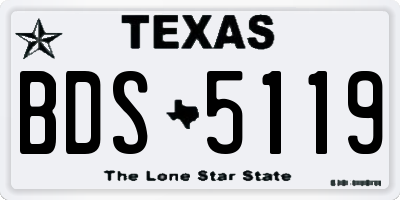 TX license plate BDS5119