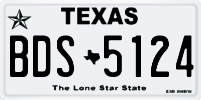 TX license plate BDS5124