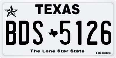TX license plate BDS5126