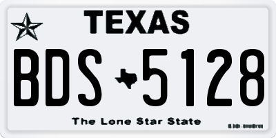 TX license plate BDS5128