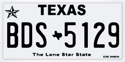 TX license plate BDS5129