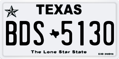 TX license plate BDS5130
