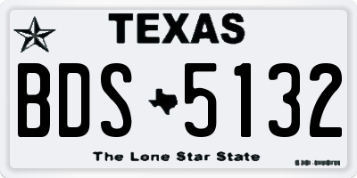 TX license plate BDS5132