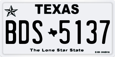 TX license plate BDS5137