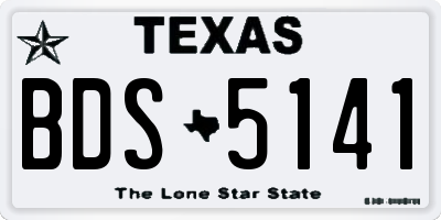 TX license plate BDS5141