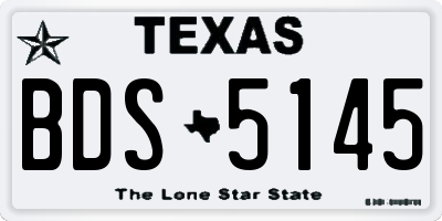 TX license plate BDS5145