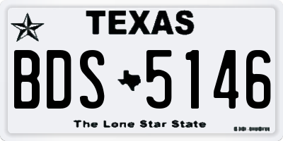 TX license plate BDS5146