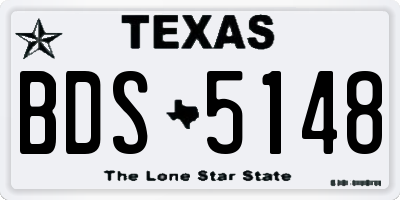 TX license plate BDS5148