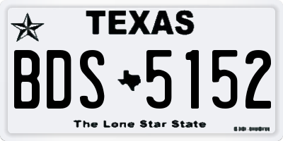 TX license plate BDS5152