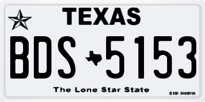 TX license plate BDS5153