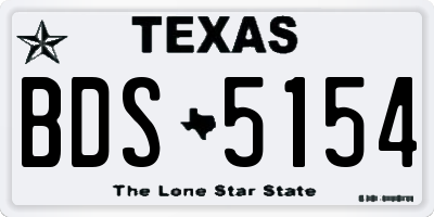 TX license plate BDS5154