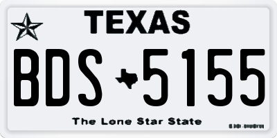 TX license plate BDS5155