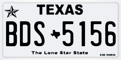 TX license plate BDS5156
