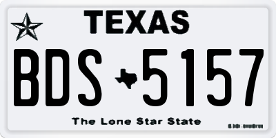 TX license plate BDS5157
