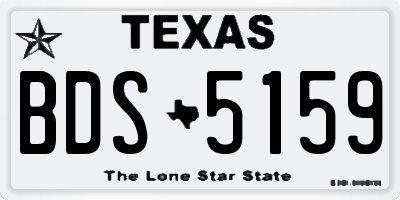 TX license plate BDS5159