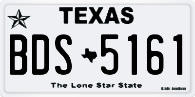 TX license plate BDS5161