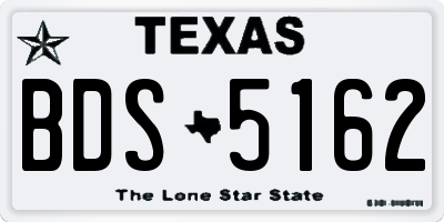 TX license plate BDS5162
