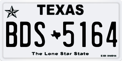 TX license plate BDS5164