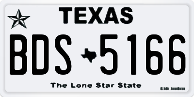 TX license plate BDS5166