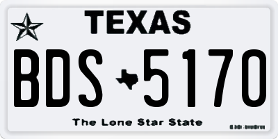 TX license plate BDS5170
