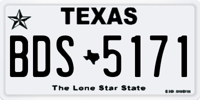 TX license plate BDS5171