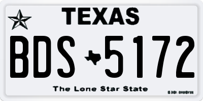 TX license plate BDS5172