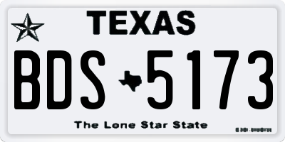 TX license plate BDS5173
