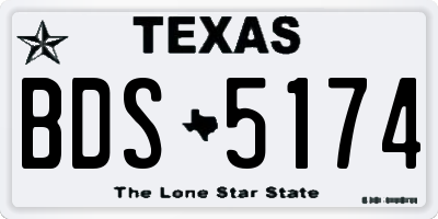 TX license plate BDS5174