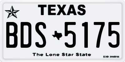 TX license plate BDS5175