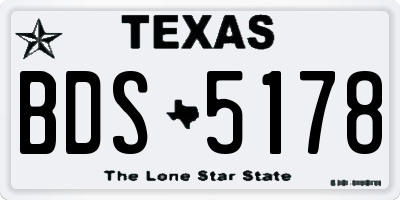 TX license plate BDS5178