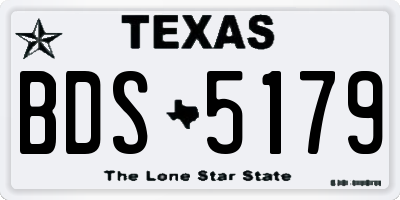 TX license plate BDS5179