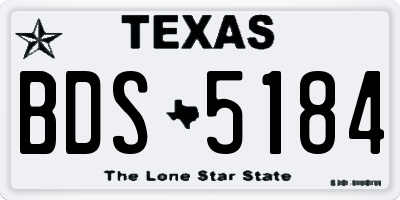 TX license plate BDS5184