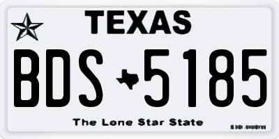 TX license plate BDS5185