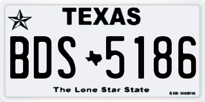 TX license plate BDS5186