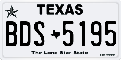 TX license plate BDS5195