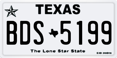 TX license plate BDS5199
